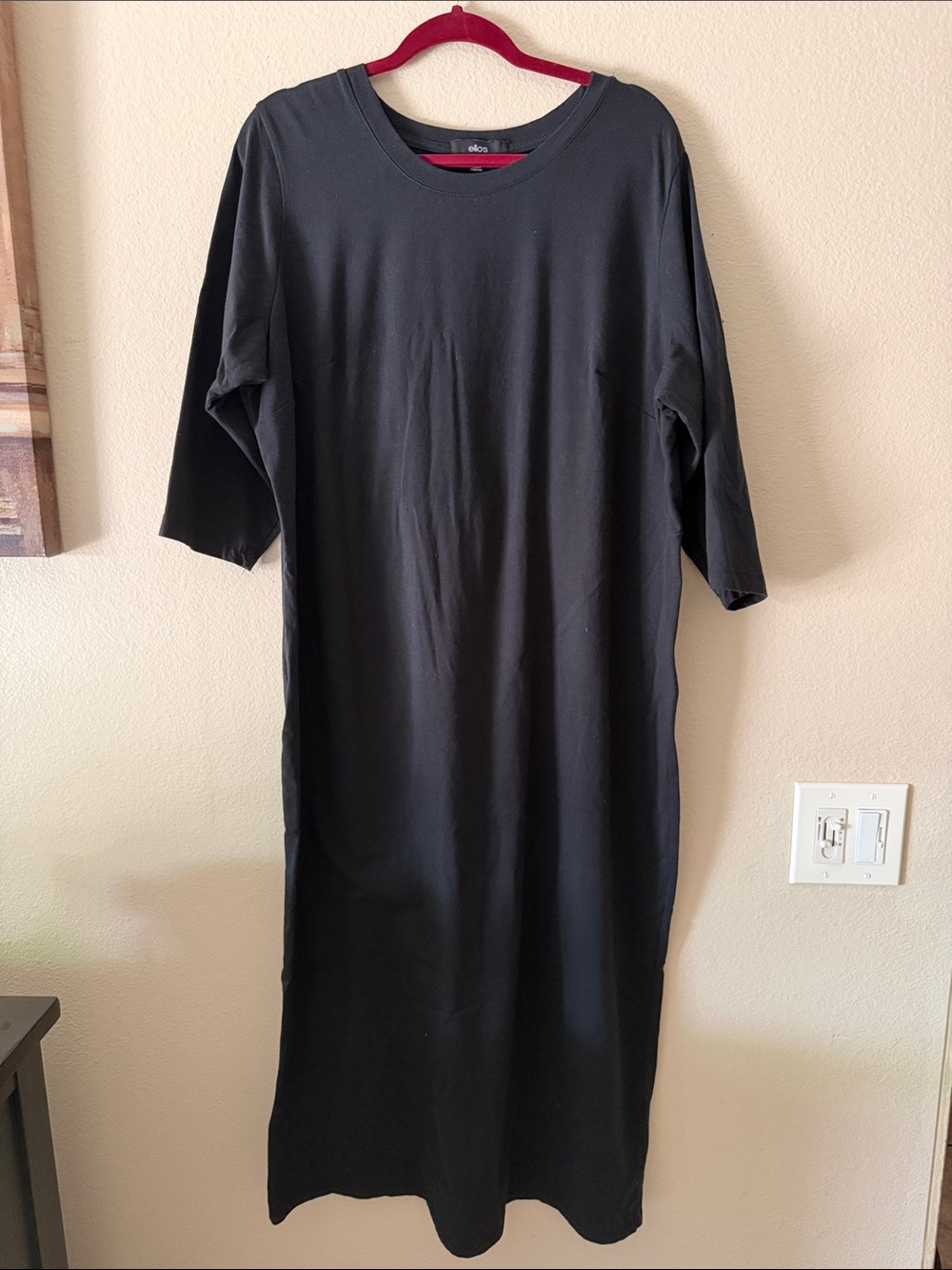 ellos Black Maxi T-Shirt Dress